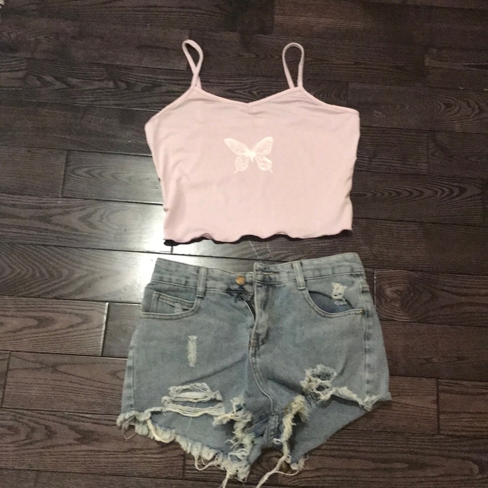 Top and shorts